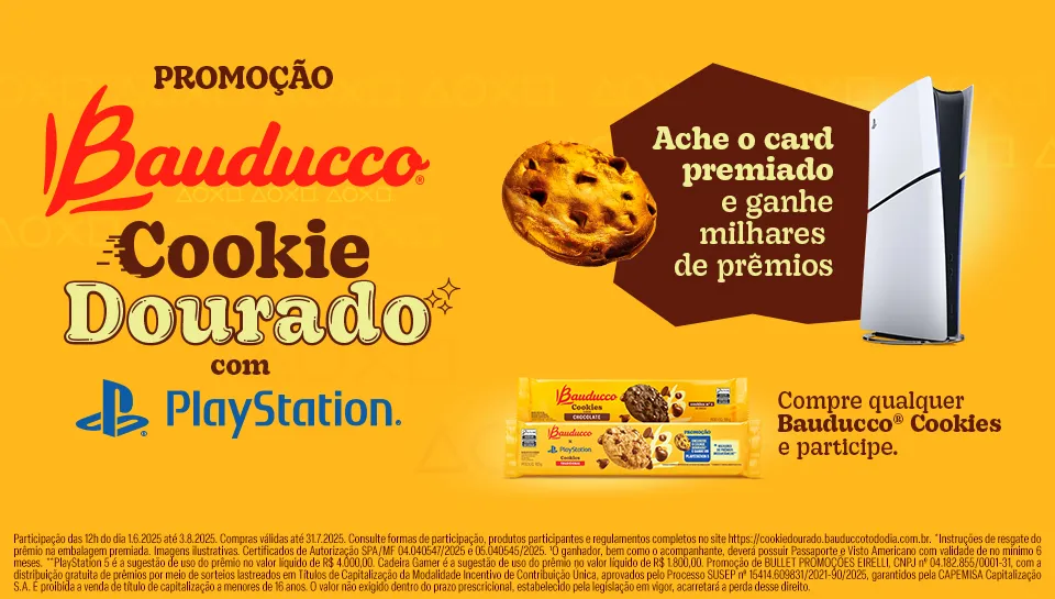 Promoção Bauducco Cookie Dourado 2025